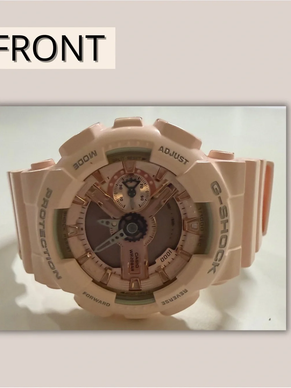 Casio G-Shock Rose Pink and Rose Gold Analog-Digital Watch